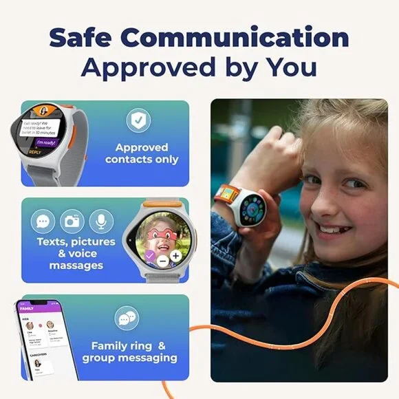 Nickelodeon NickWatch Kids Smart Watch with GPS Tracker, SOS, & Parent Control - Picture 4 of 9